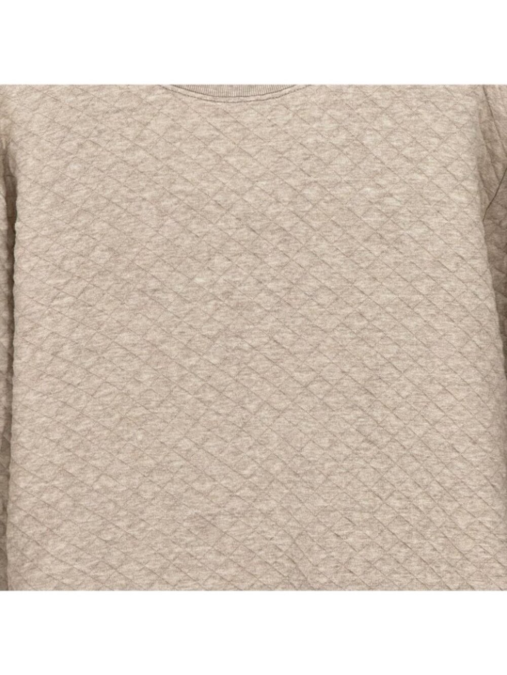J. Crew Authentic Fleece Quilted Crewneck Oatmeal Sweatshirt Pullover Men’s XL - Picture 3 of 4